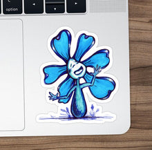 Load image into Gallery viewer, "Blue Color Chakra Flowerkid" Vinyl Sticker