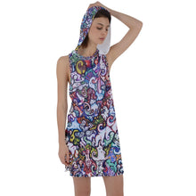 Load image into Gallery viewer, &quot;Silliness&quot; Racer Back Hooded Dress