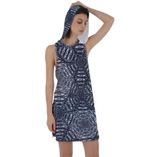 Load image into Gallery viewer, &quot;Watcher&#39;s Web&quot; Racer Back Hooded Dress