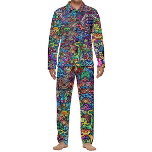 "Seemingly Random Tendencies" Men's Velvet Pajama Set