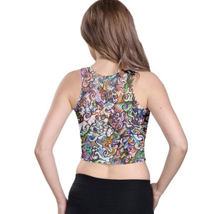 "Silliness" Racer Back Crop Tank