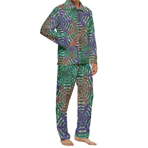 "Watcher's Web" Men's Velvet Pajama Set