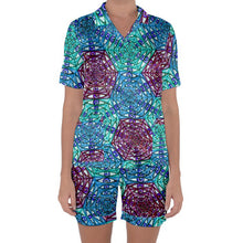 Load image into Gallery viewer, &quot;Watcher&#39;s Web&quot; Short Sleeve Satin Pajama Set