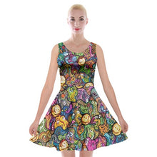 Load image into Gallery viewer, &quot;Sensible Absurdity&quot; Velvet Skater Dress