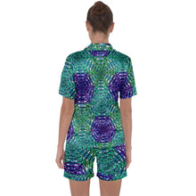 Load image into Gallery viewer, &quot;Watcher&#39;s Web&quot; Short Sleeve Satin Pajama Set