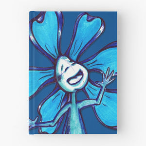 "Blue Color Chakra Flowerkid" Hardcover Journal