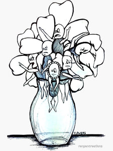 "Flowerkids in a Vase" Flowerkid Vinyl Sticker