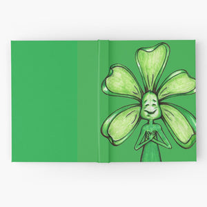 "Green Color Chakra Flowerkid" Hardcover Journal