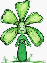 Load image into Gallery viewer, &quot;Green Color Chakra Flowerkid&quot; Vinyl Sticker