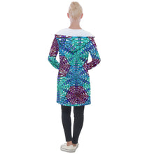 Load image into Gallery viewer, &quot;Watcher&#39;s Web&quot; Long Hooded Cardigan