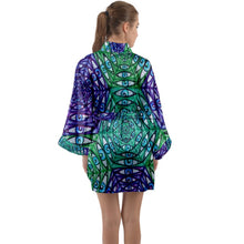 Load image into Gallery viewer, &quot;Watcher&#39;s Web&quot; Satin Kimono Robe